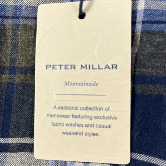 Peter Millar Blue Plaid Button Up Mountainside - Picture 8 of 10